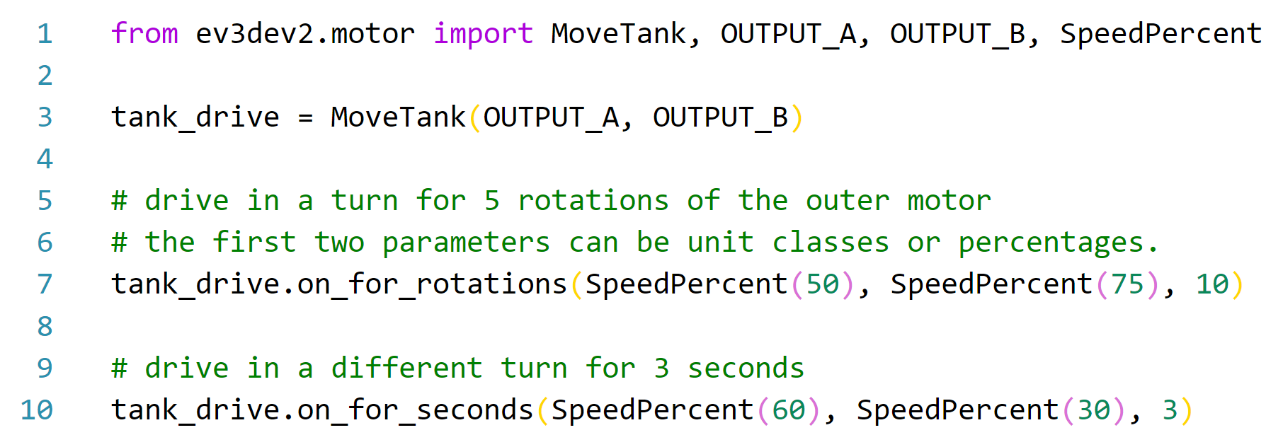 Python driving sample